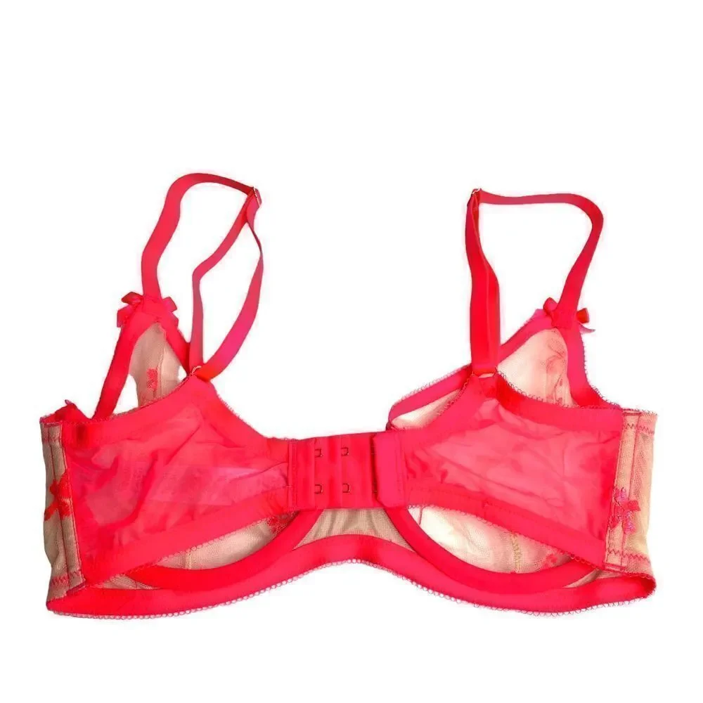 Savage x Fenty Foiled Sprigs Embroidered Unlined‎ Bra Sz 34D